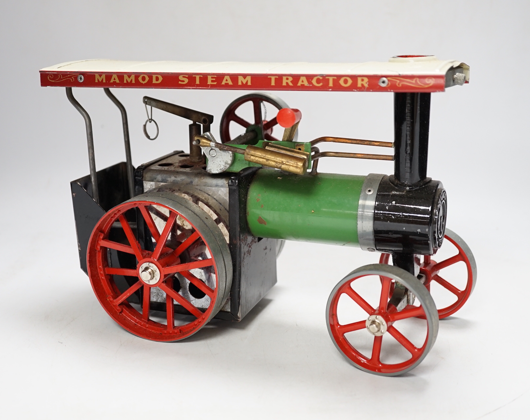 A boxed Mamod T.E.1a live steam traction engine and OW.1 wagon